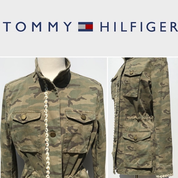 tommy hilfiger camo jacket womens
